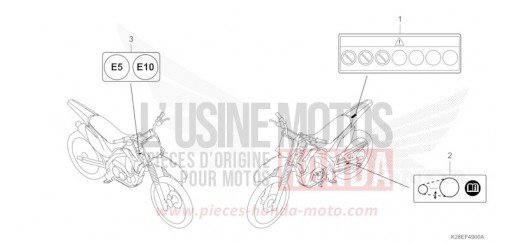 CAUTION LABEL CRF125FBP de 2023